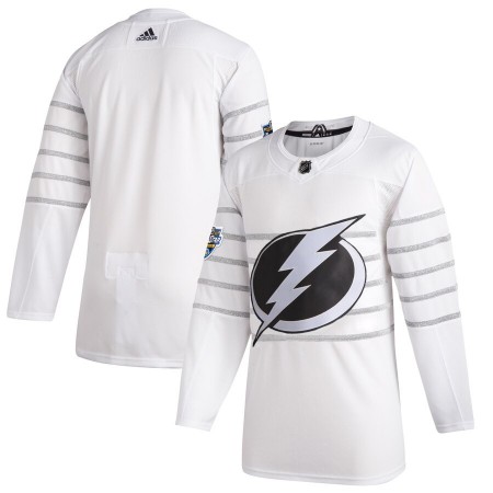 Tampa Bay Lightning Blank Wit Adidas 2020 NHL All-Star Authentic Shirt - Mannen
